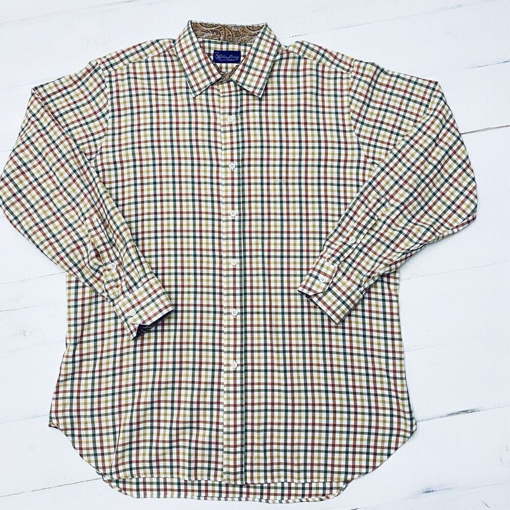 Silver Lining Clothier Button Down Oxford Multicolor Plaid Casual Shirt 2XL 3XL